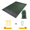 1pc Outdoor Camping Picnic Mat; Oxford Cloth Portable Mat; Folding Waterproof Moisture-proof Mat For Beach - Army Green - 78.74*82.68inch