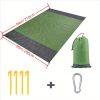 1pc Outdoor Camping Picnic Mat; Oxford Cloth Portable Mat; Folding Waterproof Moisture-proof Mat For Beach - Army Green - 78.74*82.68inch