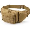 1pc Casual Waist Bag; Multifunctional Shoulder Tactical Waist Bag For Outdoor Mountaineering; Running; Cycling - Khaki