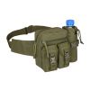 Tactical Waist Bag Denim Waistbag With Water Bottle Holder For Outdoor Traveling Camping Hunting Cycling - Army Green