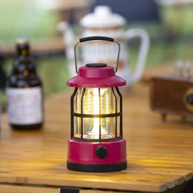 400 Lumens NEW Retro Camping Lights; Atmosphere Tent Lights COB Battery Lighting Hanging Lights; Outdoor Camping Accessories - L801B-Red