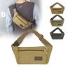 1pc Unisex Multifunctional Canvas Waist Bag Fanny Pack For Outdoor Activities - Army Green*4