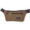 1pc Unisex Multifunctional Canvas Waist Bag Fanny Pack For Outdoor Activities - Coffee