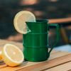 Outdoor stainless steel mug large capacity beer mug retro tea cup old wide mouth mug camping mug self-drive - Stainless steel mug-green