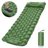 Outdoor inflatable pad foot pedal light portable outdoor camping inflatable mattress lunch break sleeping pad tent inflatable pad - green