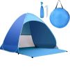 UV Sun Protection Waterproof Pop Up Beach Tent  - Blue - Beach Tent