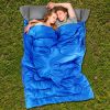 2 Person Waterproof Sleeping Bag with 2 Pillows - Blue