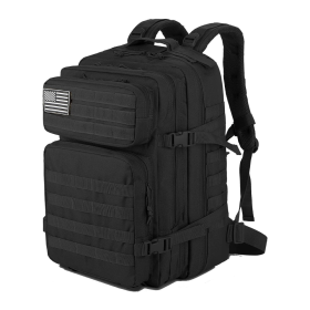 Military 3P Tactical 45L Backpack | Army 3 Day Assault Pack | Molle Bag Rucksack | Range Bag - Black