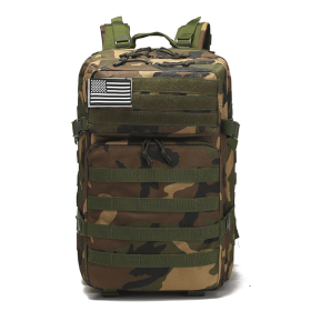 Military 3P Tactical 45L Backpack | Army 3 Day Assault Pack | Molle Bag Rucksack | Range Bag - Camo