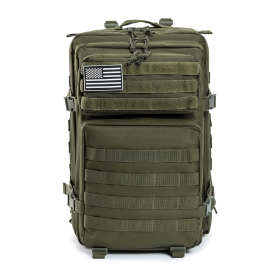 Military 3P Tactical 45L Backpack | Army 3 Day Assault Pack | Molle Bag Rucksack | Range Bag - Army Green