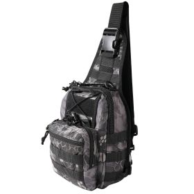 Men Outdoor Tactical Backpack - Black Python