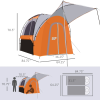 Outdoor Long Traveling Portable Pickup Truck Bed Tent - Orange - Truck Tent