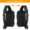 Men's Sling Backpack Waterproof Anti-theft Shoulder Crossbody Chest Bag Messenger Sling Bag Daypack with USB Charging Port - Black