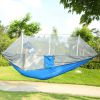 600lbs Load 2 Persons Hammock with Mosquito Net Outdoor Hiking Camping Hammock Portable Nylon Swing Hanging Bed - Grey