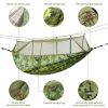 600lbs Load 2 Persons Hammock with Mosquito Net Outdoor Hiking Camping Hammock Portable Nylon Swing Hanging Bed - Camouflage