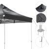 9.6x9.6ft EZ Canopy Gazebo Top Replacement/Black - As Picture