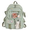 Women's Travel Backpack Women's Multi-Pocket Waterproof College School Bag Transparent Bag Large Capacity Laptop Backpack Reinforcement - Beige