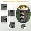 Folding Camping Storage Cabinet with 3 Shelves and Carry Bag - Gray