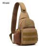 Tactical Shoulder Bag; Molle Hiking Backpack For Hunting Camping Fishing; Trekker Bag - Army Green