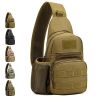 Military Tactical Shoulder Bag; Trekking Chest Sling Bag; Nylon Backpack For Hiking Outdoor Hunting Camping Fishing - Desert Digital - Nylon