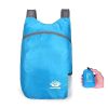 20L Unisex Lightweight Outdoor Backpack; Waterproof Folding Backpack; Casual Capacity Camping Bag For Travel Hiking Cycling Sport - Blue Color