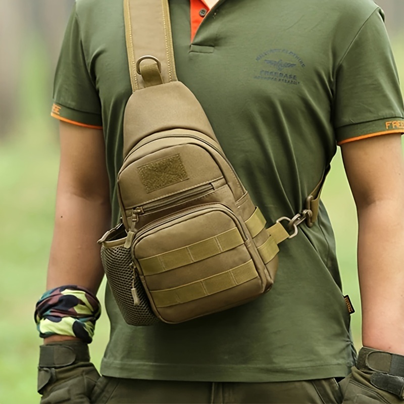 Military Tactical Shoulder Bag; Trekking Chest Sling Bag; Nylon ...