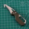 Multitool Keychain Knife; Small Pocket Box/Strap Cutter; Razor Sharp Serrated Blade And Paratrooper Hook; EDC Folding Knives - Orange+White