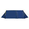 Camping Tent 4 Persons Navy Blue/Yellow - Blue