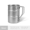 Outdoor stainless steel mug large capacity beer mug retro tea cup old wide mouth mug camping mug self-drive - Stainless steel mug-Silver