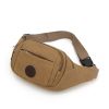 Men's Solid Canvas Crossbody & Waist Bag - Khaki