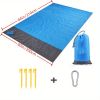 1pc Outdoor Camping Picnic Mat; Oxford Cloth Portable Mat; Folding Waterproof Moisture-proof Mat For Beach - Army Green - 78.74*82.68inch