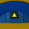 Camping Tent 4 Persons Navy Blue/Yellow - Blue