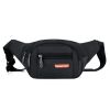 Casual Multifunctional Waist Bag; Adjustable Durable Large Capacity Messenger Bag For Outdoor Sports Running Walking - Deep Blue