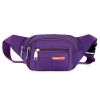 Casual Multifunctional Waist Bag; Adjustable Durable Large Capacity Messenger Bag For Outdoor Sports Running Walking - Deep Blue*3