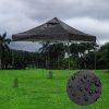 9.6x9.6ft EZ Canopy Gazebo Top Replacement/Black - As Picture