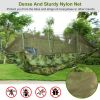 600lbs Load 2 Persons Hammock with Mosquito Net Outdoor Hiking Camping Hammock Portable Nylon Swing Hanging Bed - Camouflage