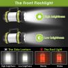 2Pcs Camping Lantern Rechargeable Flashlight Torch Power Bank Portable Tent Light Lamp USB Rechargeable for Hiking Fishing Emergency Outdoor - Green