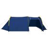 Camping Tent 4 Persons Navy Blue/Yellow - Blue