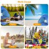 Pop Up Beach Tent Sun Shade Shelter Anti-UV Automatic Waterproof Tent Canopy for 2/3 Man w/ Net Window Storage Bag - Blue