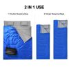 2 Person Waterproof Sleeping Bag with 2 Pillows - Blue